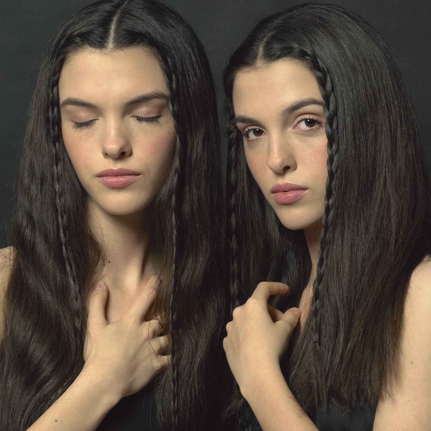 Juliette et Mathilde, modèles, 2017, portrait